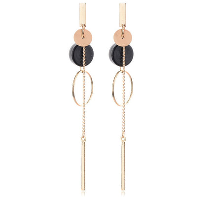 2026 New Gold Color Long Crystal Tassel Dangle Earrings for Women Wedding Drop Earring Fashion Jewelry Gifts