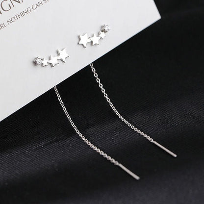 2026 New Gold Color Long Crystal Tassel Dangle Earrings for Women Wedding Drop Earring Fashion Jewelry Gifts